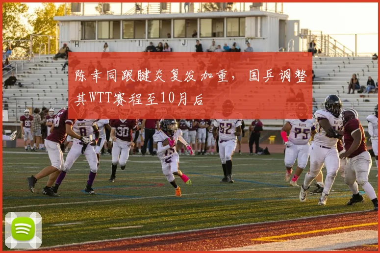 陈幸同跟腱炎复发加重，国乒调整其WTT赛程至10月后